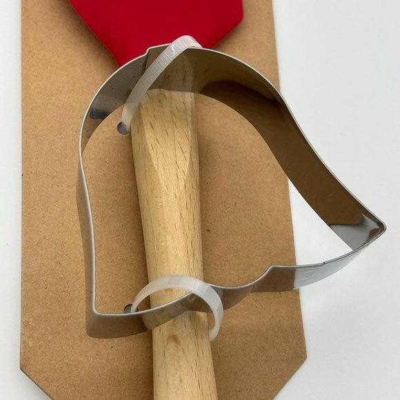 Rae Dunn "Jingle Bells" Christmas Spatula + Cookie Cutter Set - Picture 3 of 5